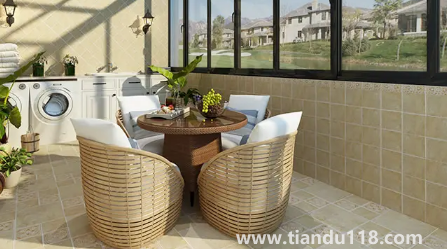 陽臺是貼墻磚還是刷白3